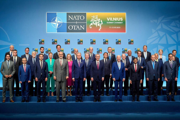 jefes de estado y de gobierno en la cumbre de la otan en vilna. foto: otan